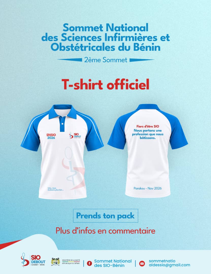 T-shirt officiel du SNSIO-Bénin 2026 inclus dans le pack 1