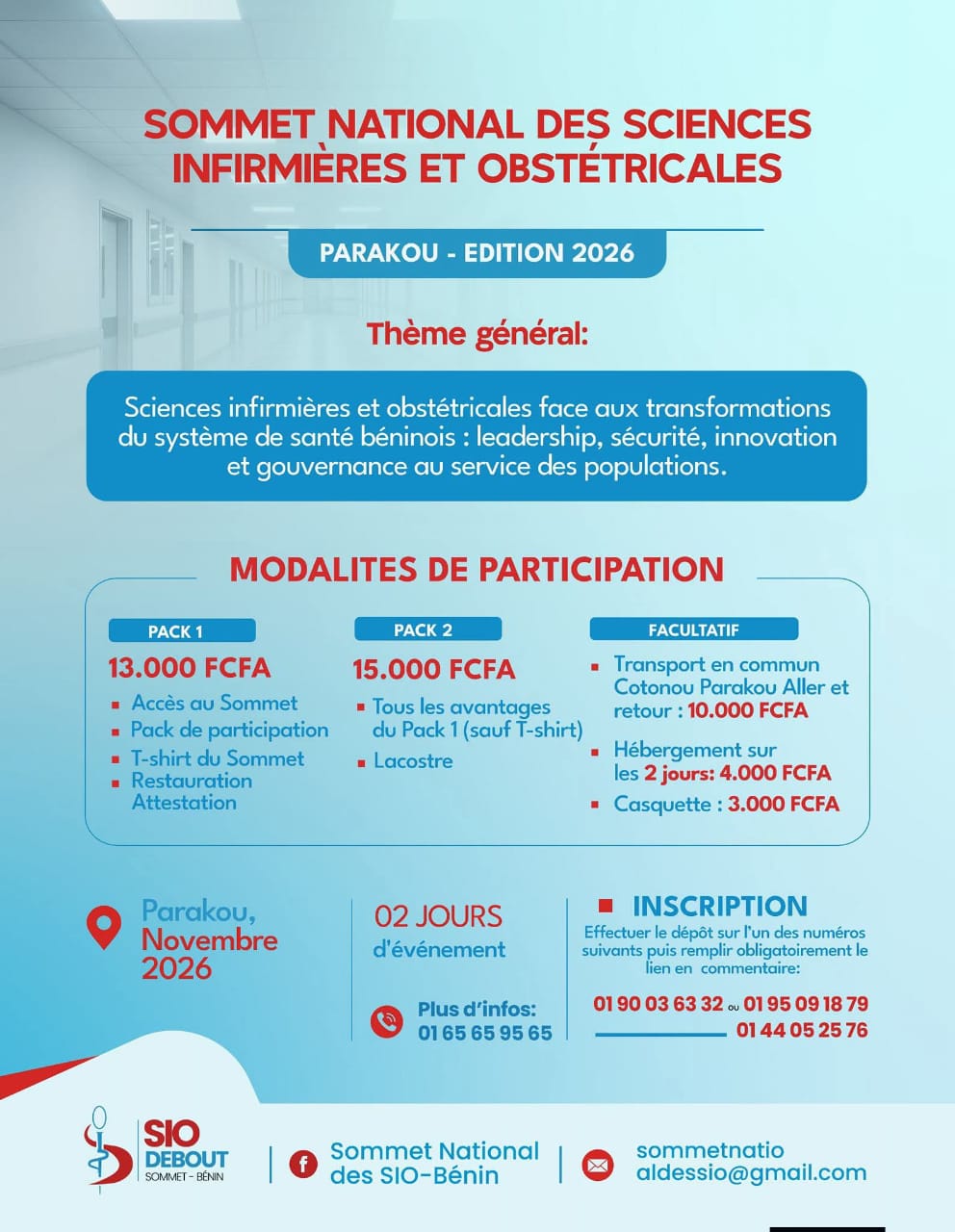 Tarifs et modalités de participation au SNSIO-Bénin 2026
